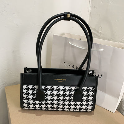 Fashion Versatile Plaid Hand Carry Bags