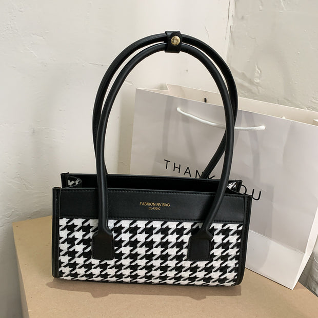 Fashion Versatile Plaid Hand Carry Bags