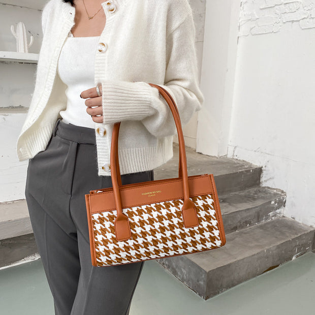 Fashion Versatile Plaid Hand Carry Bags